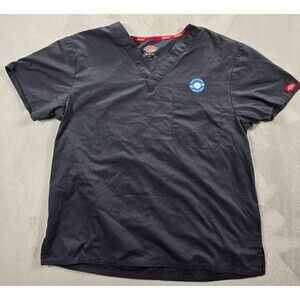 Dickies Scrub Top Mens M Charcoal Muppets in Space 2022 Camp Patch Workwear